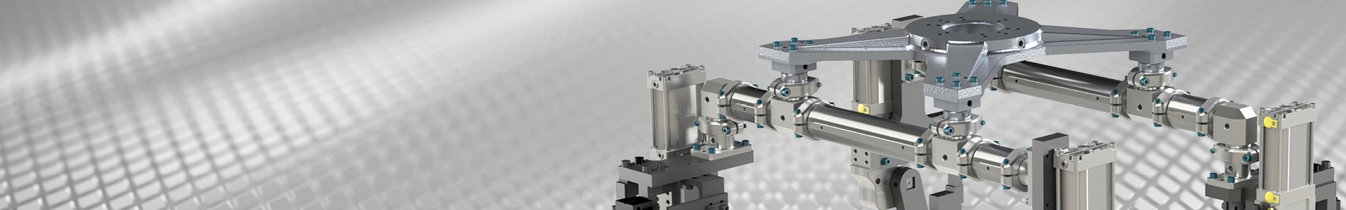 HEAVY DUTY, MID MOUNT ASSEMBLIES WITH ROBOT INTERFACE, HOLE PATTERNS & DOWEL HOLES